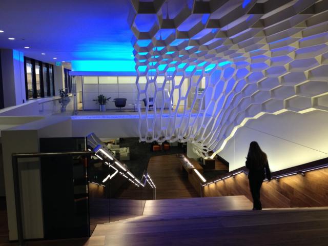 The entry way into Steelcase’s cafeteria.